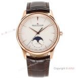 ZF Factory Jaeger-LeCoultre Ultra Thin Rose Gold Moonphase Watch 39mm